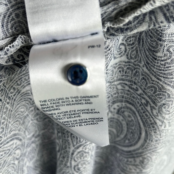 Tommy Hilfiger Blouse Navy/White Quarter Button Size M - Picture 11 of 12